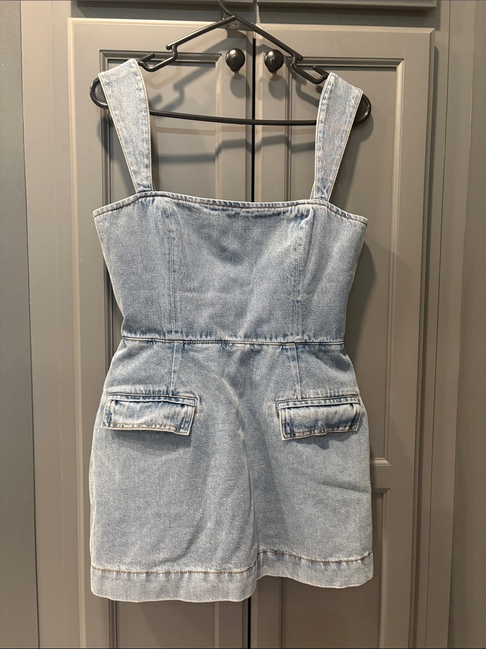 Amanda Uprichard Light Denim Romper